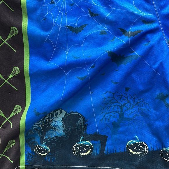 🥍 Mens Spooky Fun Full Moon Lacrosse Unlimited LAX Shorts-Medium - Picture 9 of 10